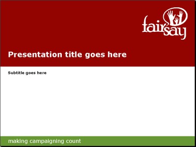 FairSay Presentation title slide