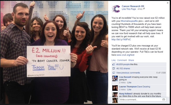 Cancer Research UK Reaches £2 million
